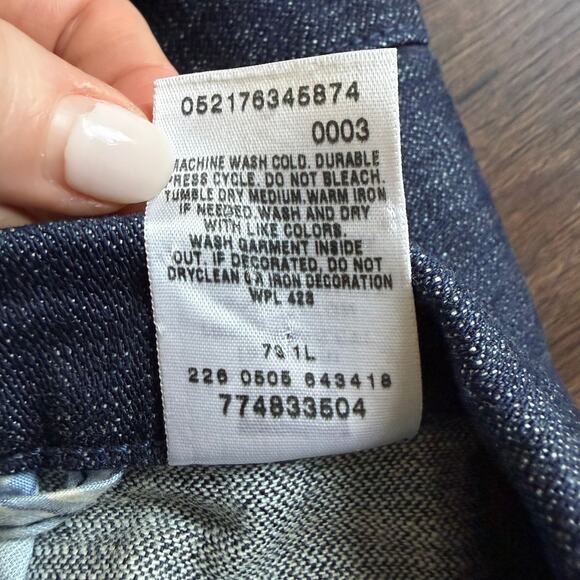 Levi’s Denim Blazer Y2K Vintage Jean Jacket Silver Detail Women’s Small Bling - Picture 10 of 14